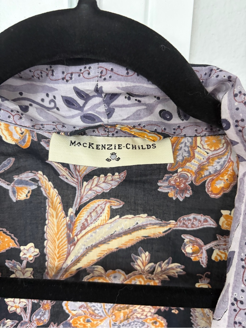 NEW MacKenzie-Childs Vendage Robe Rare, Retired Print, Collector Piece - Picture 3 of 11